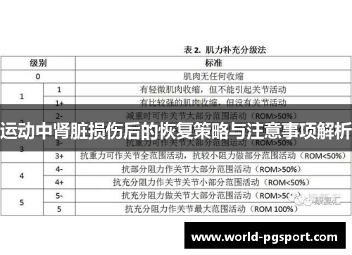 运动中肾脏损伤后的恢复策略与注意事项解析 运动中肾脏损伤后的恢复策略与注意事项解析