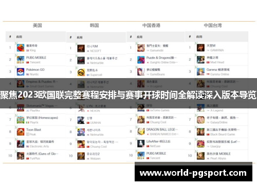 聚焦2023欧国联完整赛程安排与赛事开球时间全解读深入版本导览